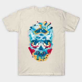 Blue Skull. Cosmo No 35 T-Shirt